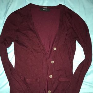Burgundy cardigan